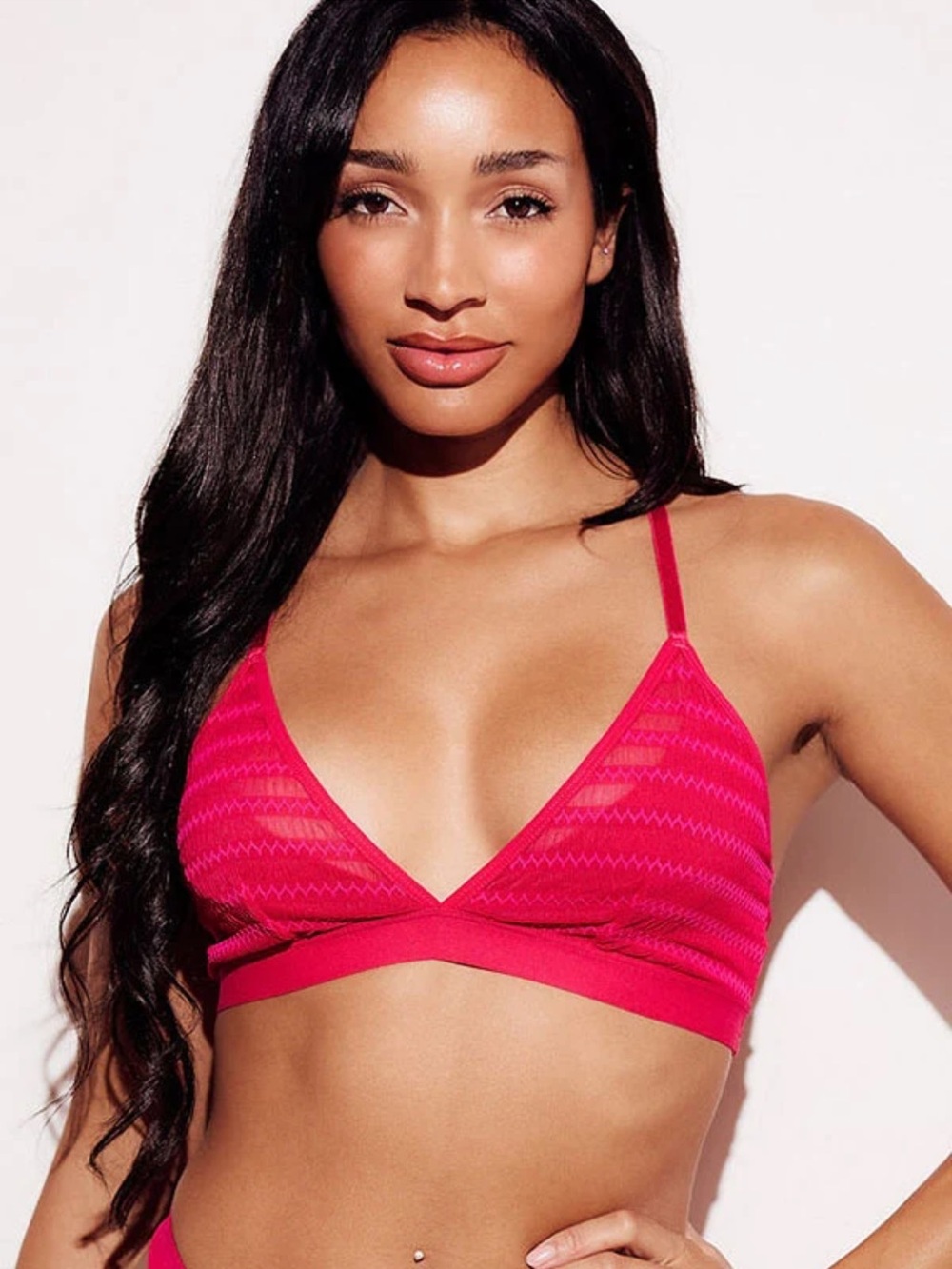 NWT Youmita Chevron Lace Triangle Bralette - sz L